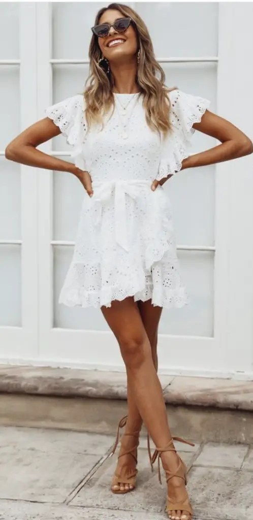 White sophisticated dress sales