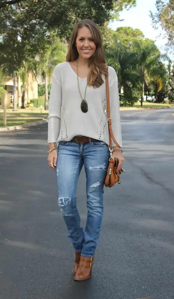 jeans and brown boots outfits