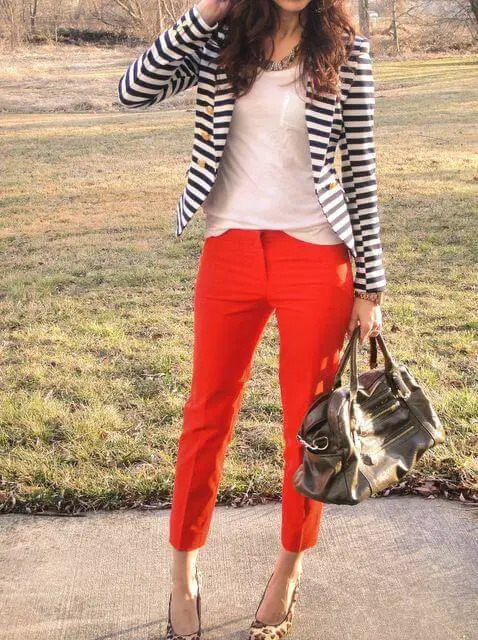 best Hot Red Pants Outfits Ideas