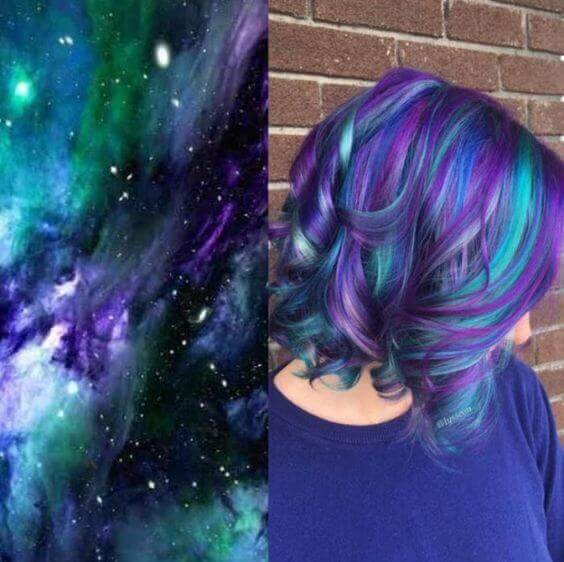 How To Do Galaxy Hair At Home Galaxy Hair Trend Ideas