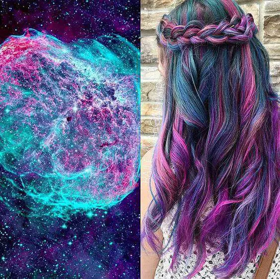 How To Do Galaxy Hair At Home Galaxy Hair Trend Ideas