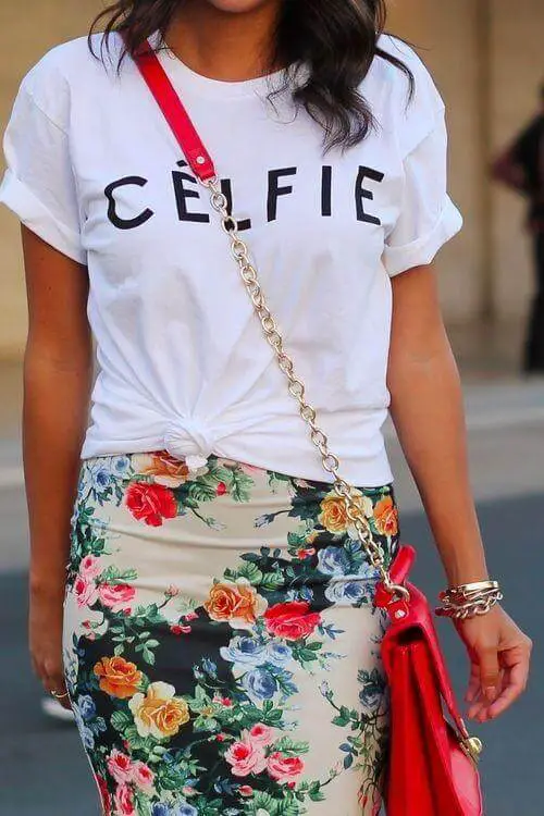Pencil Skirts with Tee