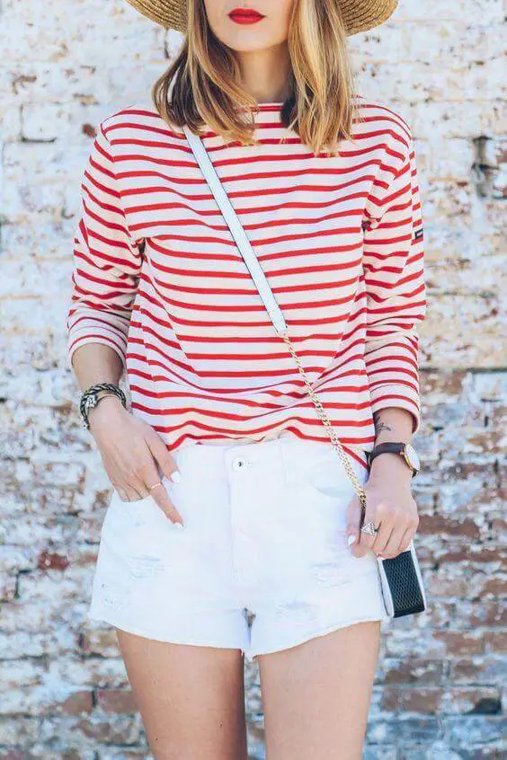 Red and White Striped Shirt