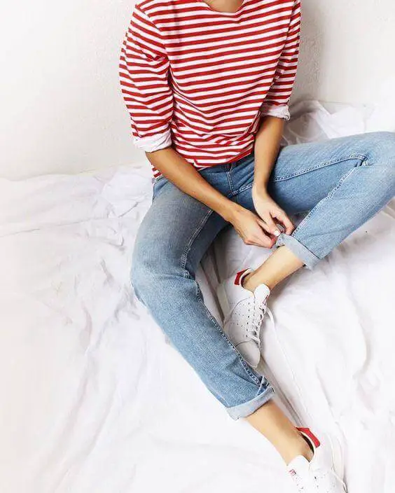 Red and White Striped Shirt