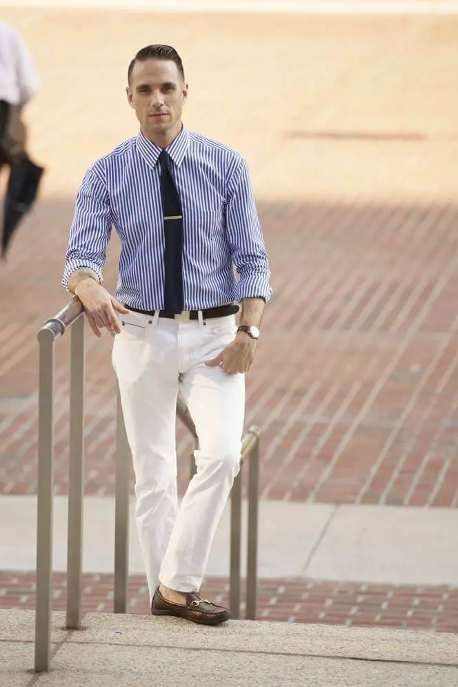 White Jeans in Office Attire