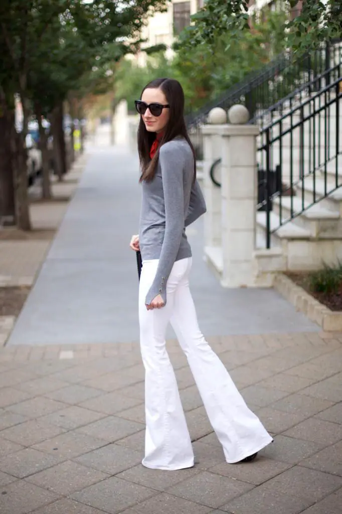 White Jeans with an All-grey Look