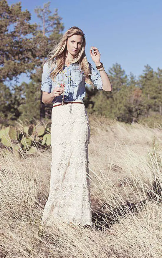 White Maxi Skirt