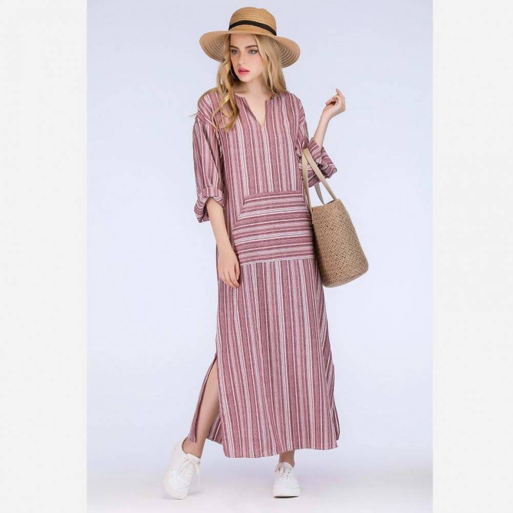 stripe Cotton Pocket Dress