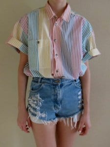 girl with retro t-shirt