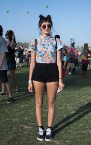 girl with Floral prints shirt