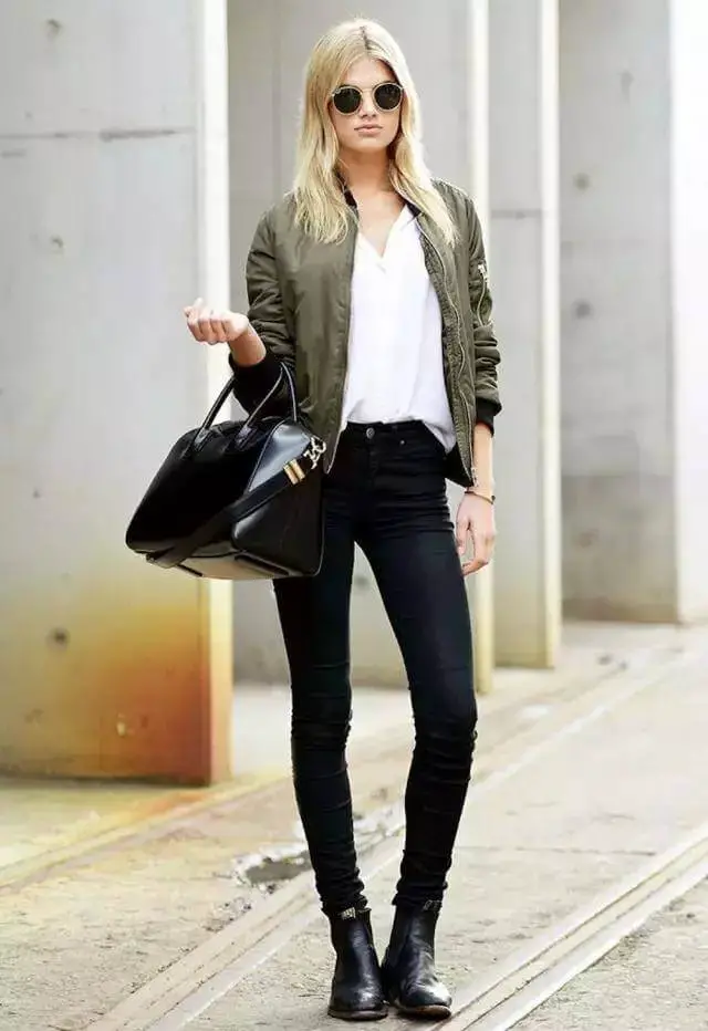 8 Styling Tips to Dress up a Bomber Jacket (9)