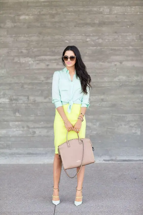 mint green outfit idea