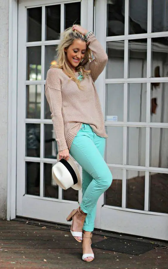 mint green outfit idea