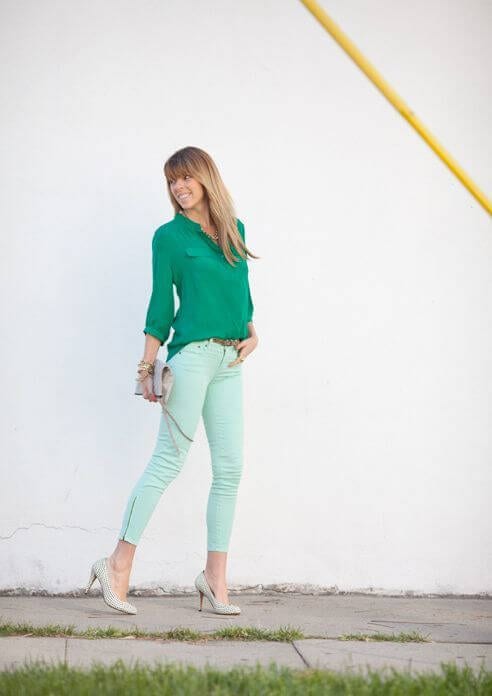 mint green outfit idea