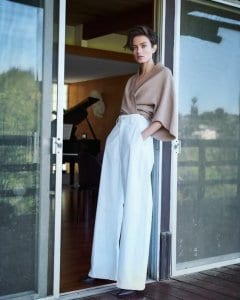 Wide leg trousers