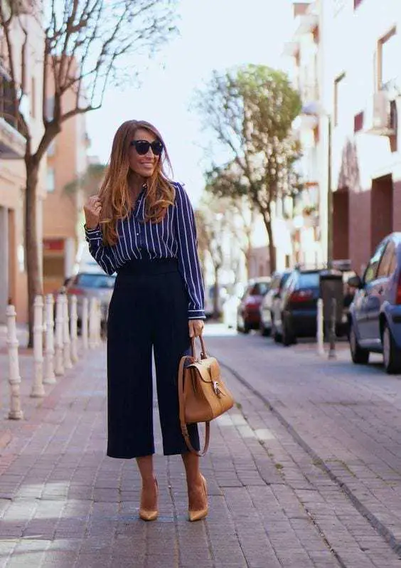 navy blue formal pants for women